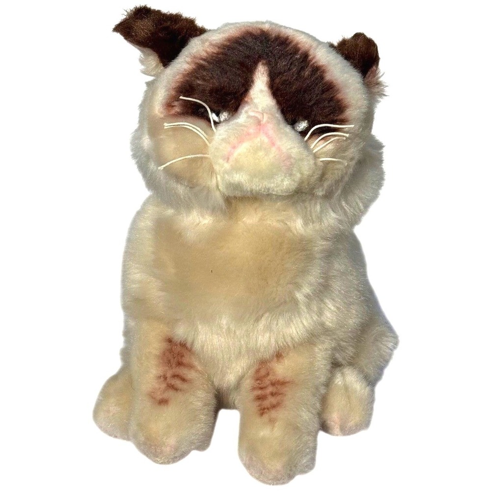 Gund Grumpy Cat Meme Plush 9" Stuffed Animal Toy Beige Brown 4040133